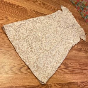 NWT White Lace lined bodycon dress junior 11/12